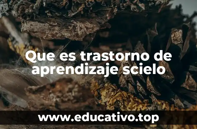 Que es trastorno de aprendizaje scielo