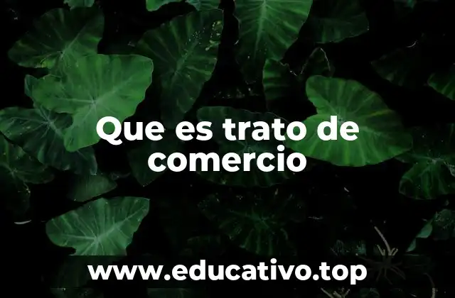 Que es trato de comercio