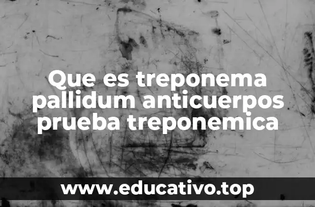 Que es treponema pallidum anticuerpos prueba treponemica