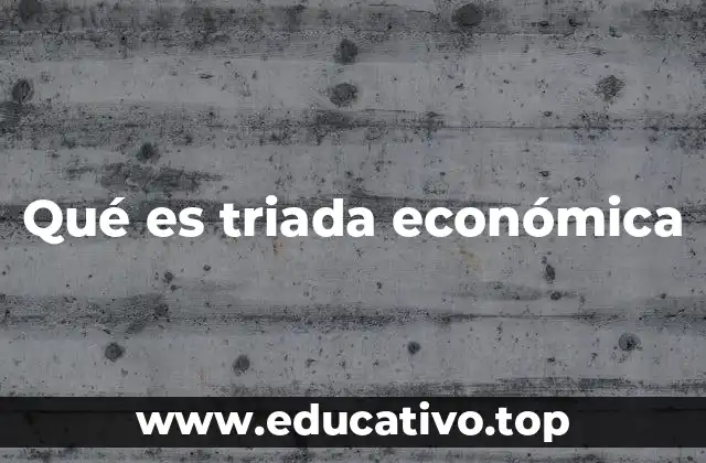 Qué es triada económica