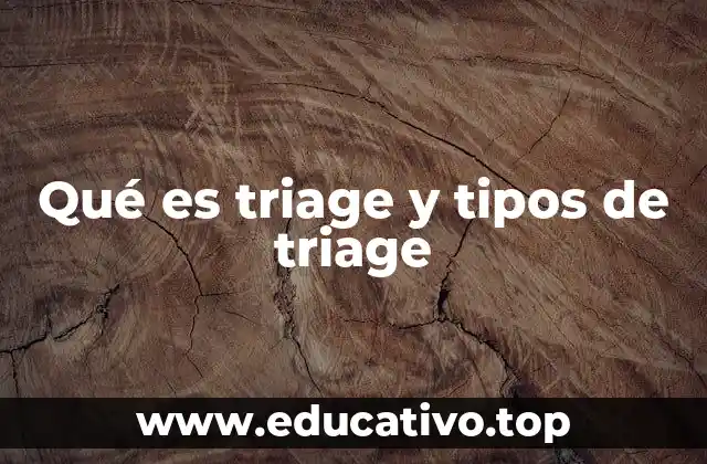 Qué es triage y tipos de triage