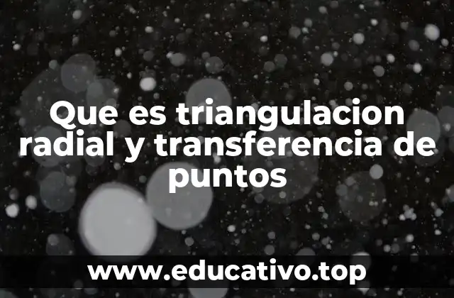 Que es triangulacion radial y transferencia de puntos