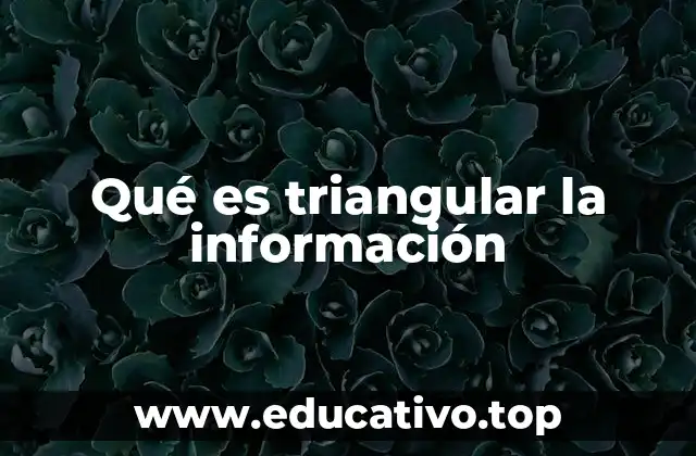 Qué es triangular la información