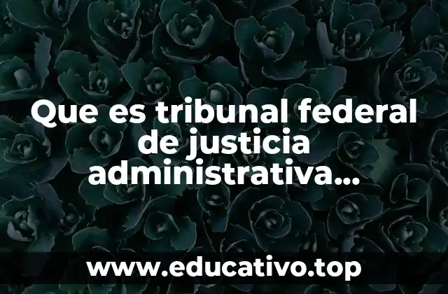 Que es tribunal federal de justicia administrativa jurisprudencia