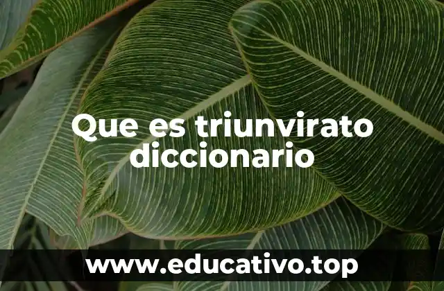 Que es triunvirato diccionario