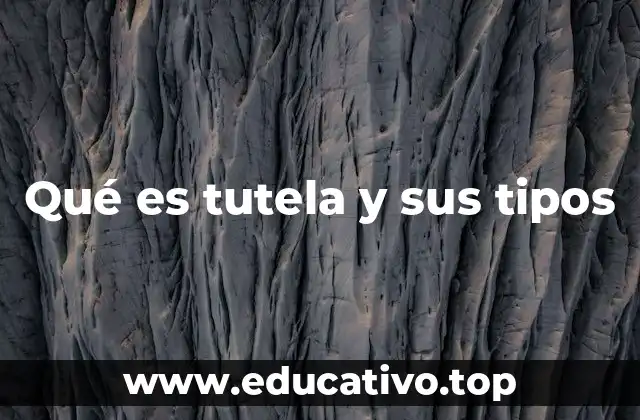 Qué es tutela y sus tipos