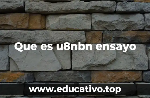 Que es u8nbn ensayo
