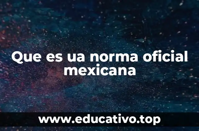 Que es ua norma oficial mexicana