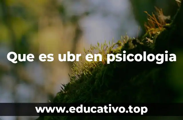 Que es ubr en psicologia