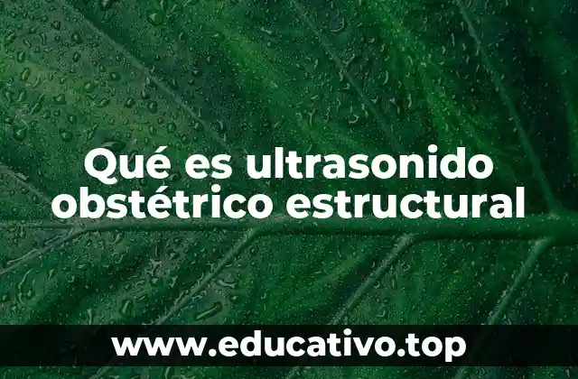Qué es ultrasonido obstétrico estructural