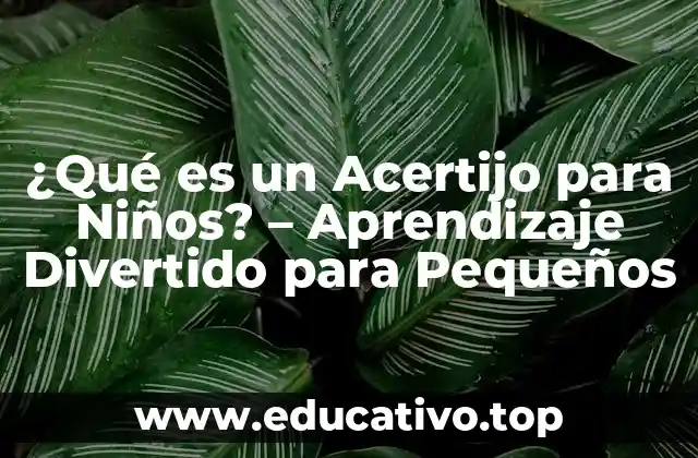 ¿Qué es un Acertijo para Niños? – Aprendizaje Divertido para Pequeños