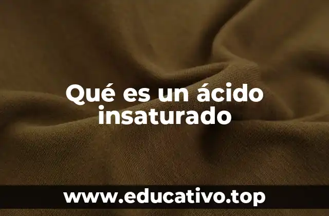 Qué es un ácido insaturado