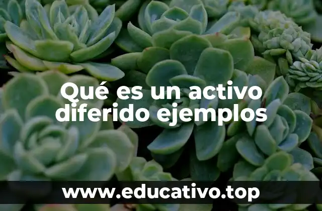 Qué es un activo diferido ejemplos