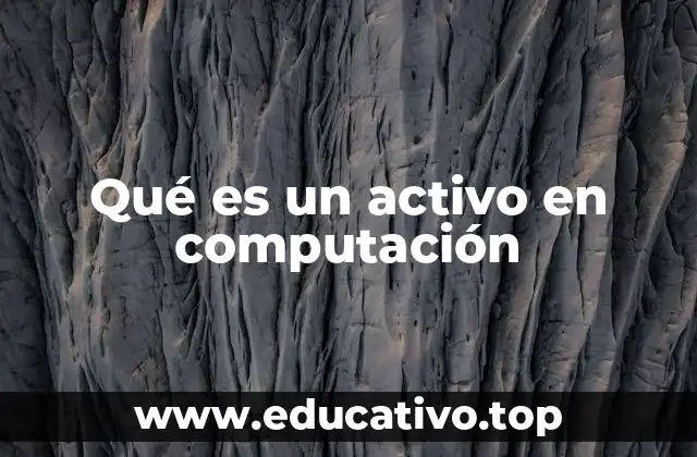 Qué es un activo en computación