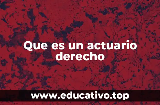 Que es un actuario derecho