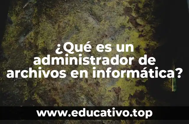 ¿Qué es un administrador de archivos en informática?