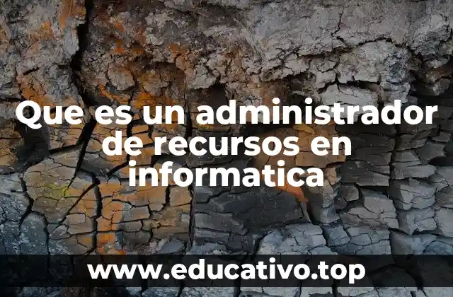 Que es un administrador de recursos en informatica