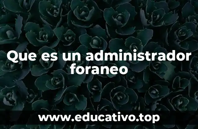 Que es un administrador foraneo