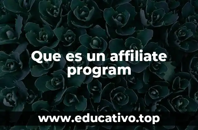 Que es un affiliate program