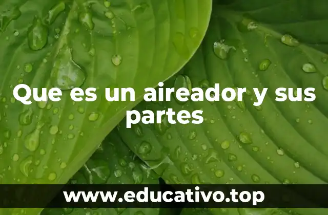 Que es un aireador y sus partes
