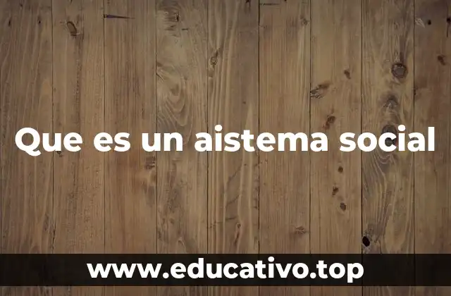 Que es un aistema social