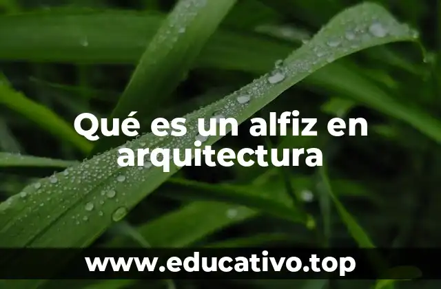 Qué es un alfiz en arquitectura