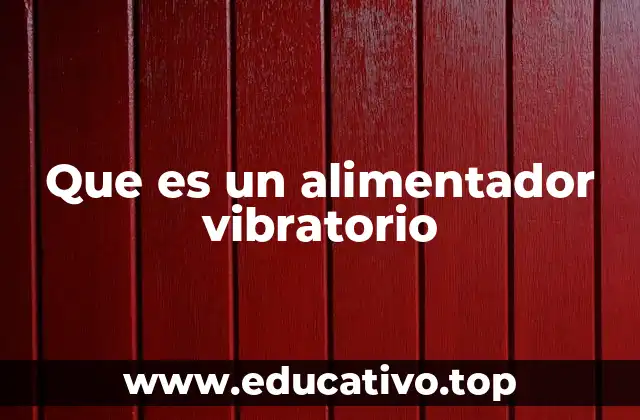 Que es un alimentador vibratorio
