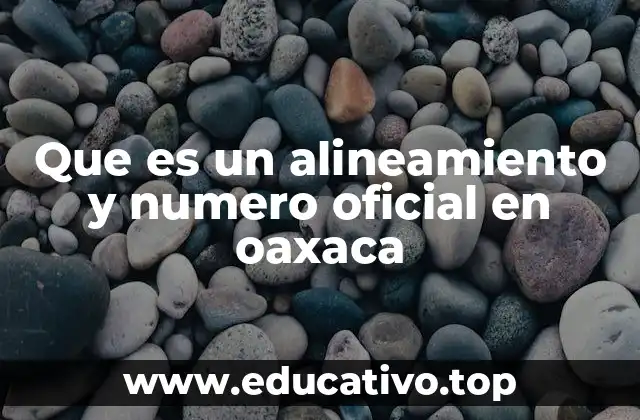 Que es un alineamiento y numero oficial en oaxaca