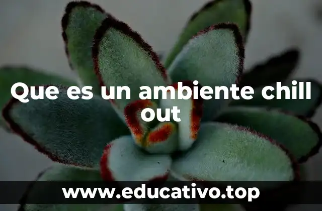 Que es un ambiente chill out