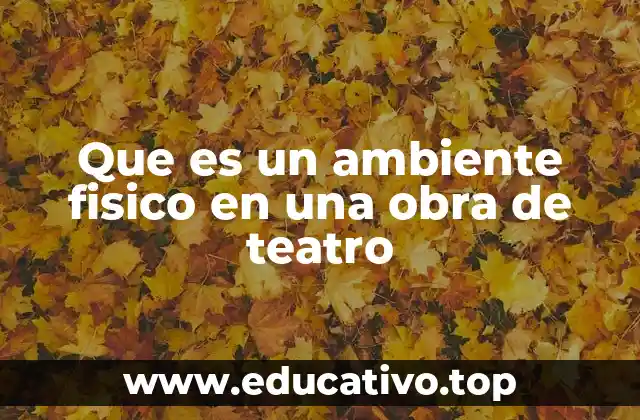 Que es un ambiente fisico en una obra de teatro