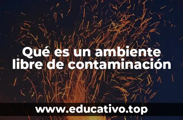 Qué es un ambiente libre de contaminación