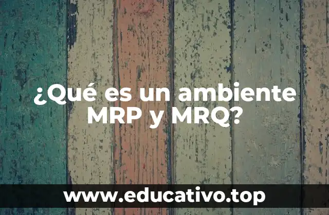 ¿Qué es un ambiente MRP y MRQ?