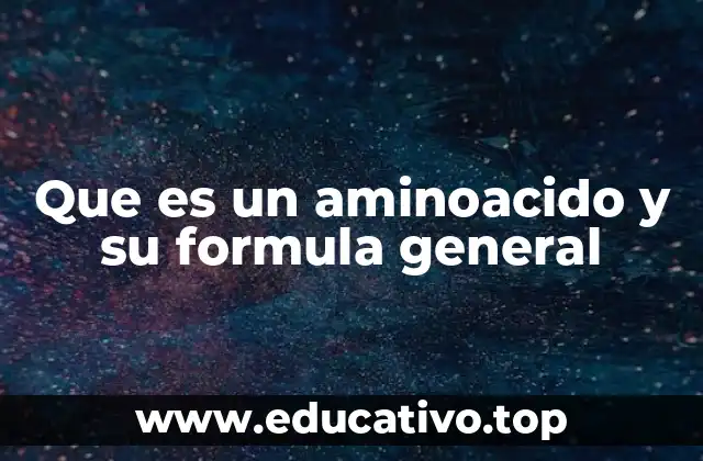 Que es un aminoacido y su formula general