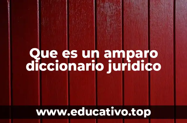 Que es un amparo diccionario juridico