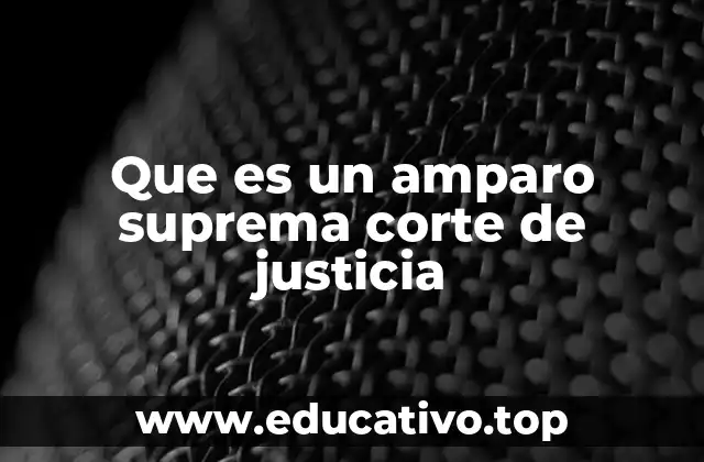 Que es un amparo suprema corte de justicia