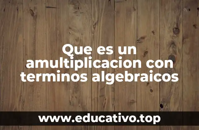 Que es un amultiplicacion con terminos algebraicos