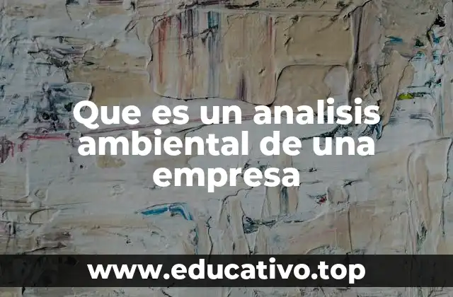 Que es un analisis ambiental de una empresa