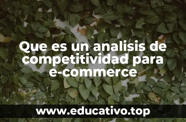 Que es un analisis de competitividad para e-commerce