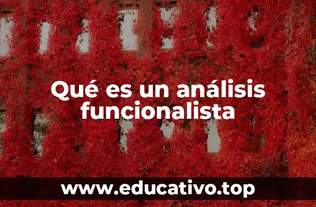 Qué es un análisis funcionalista