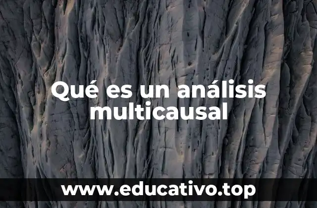 Qué es un análisis multicausal