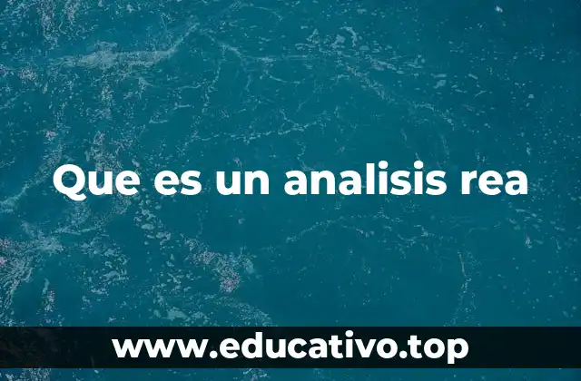 Que es un analisis rea