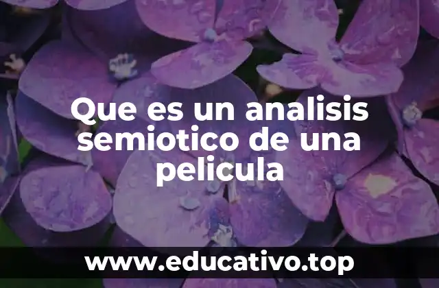 Que es un analisis semiotico de una pelicula