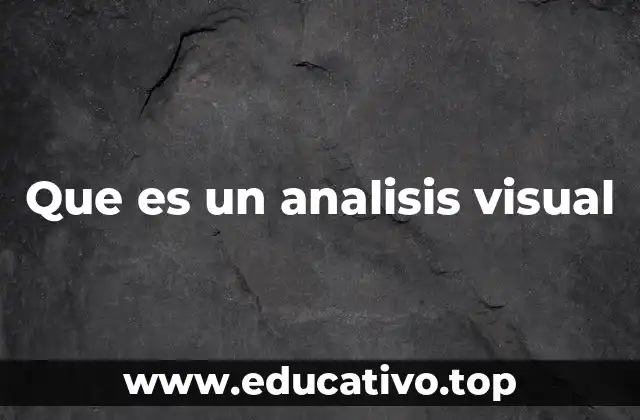 Que es un analisis visual
