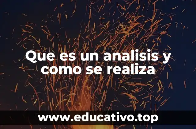 Que es un analisis y como se realiza