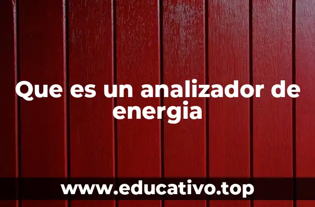 Que es un analizador de energia