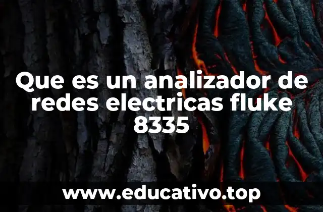 Que es un analizador de redes electricas fluke 8335
