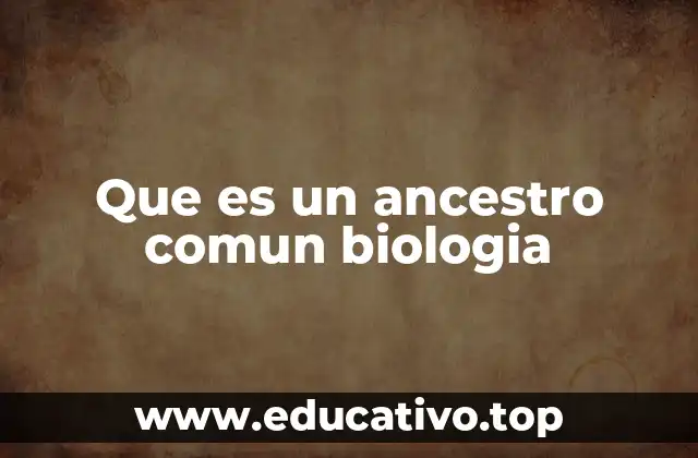 La importancia del ancestro común en la evolución