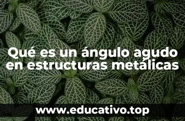 Qué es un ángulo agudo en estructuras metálicas