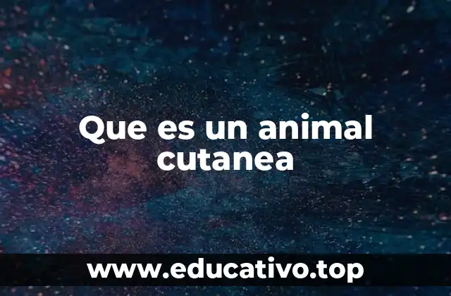 Que es un animal cutanea