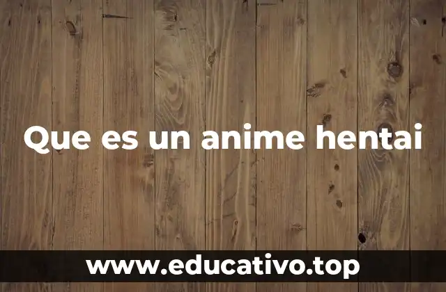 Que es un anime hentai